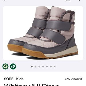 Sorel Toddler Whitney II Strap Snow Boots NWOT